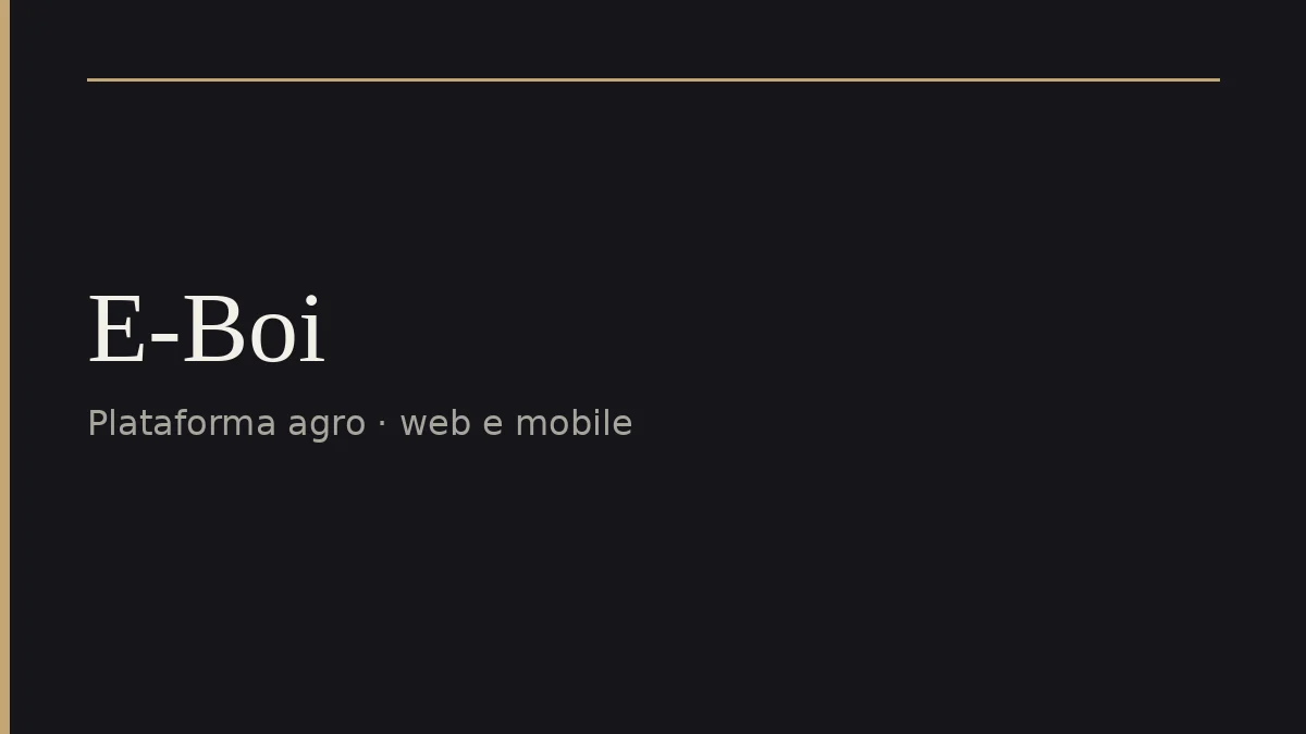 E-Boi, pré-visualização do projeto