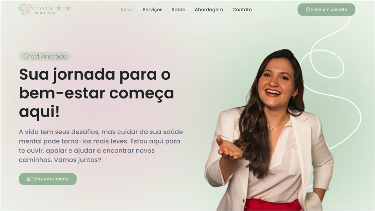 Greci Andrade, pré-visualização do projeto