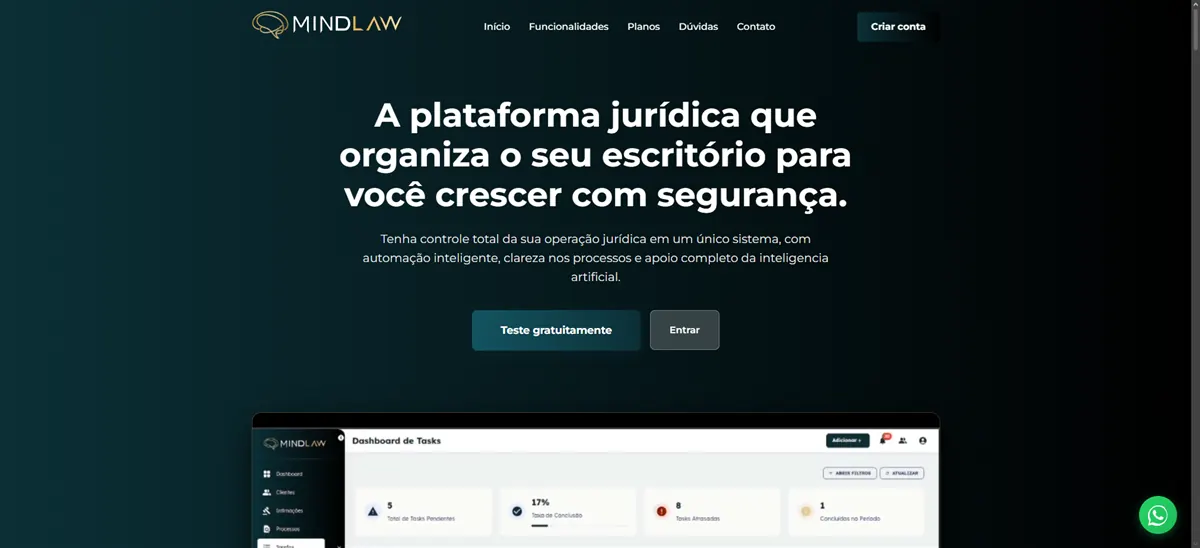 MindLaw, pré-visualização do projeto